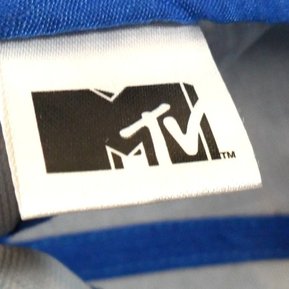 MTV Tie Dye Blue White Embroidered Logo Adjustable Hat Ball Cap - Picture 2 of 7